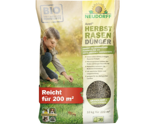 Herbstrasendünger Neudorff Azet 10 kg 200 m²