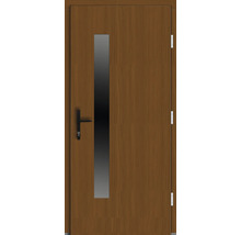 Holztür mit Glaseinsatz und Griff