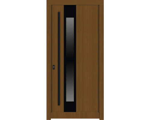 Haustür DW14a Kiefer/Eiche S52-Zeder 1000x2100 mm DIN Links (nach innen öffnend) Haustür mit Glaseinsatz