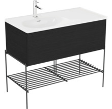 Waschtisch mit Unterschrank, Metallgestell und Ablage