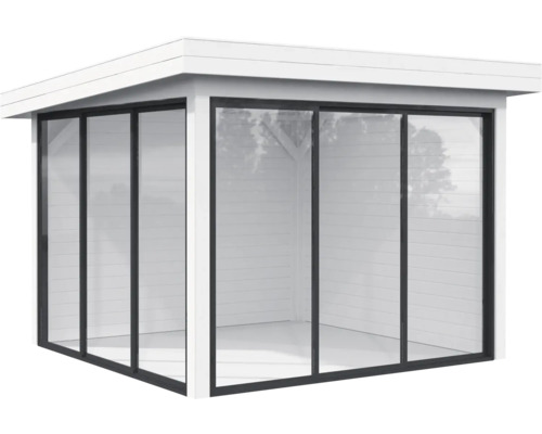 Pavillon Palmako Lenna Slide 8,3 m² Set 401 300 x 300 cm weiß