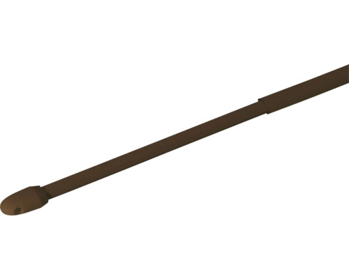 Vitragestange ausziehbar simple braun 100-190 cm Ø 10 mm 2 Stk. Rolladen-Zuggurt mit Spitze