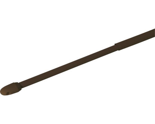 Vitragestange simple braun 80-150 cm Ø 10 mm 2 Stk. Rolladenwickler aus Kunststoff