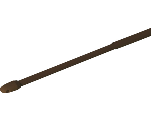 Vitragestange simple braun 40-70 cm Ø 10 mm 2 Stk. Bürstengarnitur Ersatzstiel