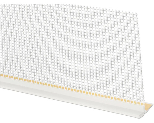 Baumit Anputzdichtleiste Compact-Pro Hart-und Weich-PVC selbstklebend und Gewebe (12,5 mm) für Fenster&Türen 2400 mm x 17,8 mm Fliegengitter mit Rahmenprofil