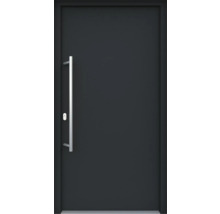 ARON HaustürBasic 3101 Aluminium-Kunststoff-Verbund RAL 7016 anthrazitgrau 1000x2100 mm einseitig flügelüberdeckend DIN Links inkl.Stoßgriffset,Innendrücker in Edelstahl,Profilzylinder mit 3 Schlüsseln
