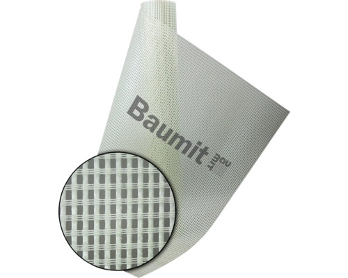 Baumit Strongtex Panzergewebe 335 g/m² 6 x 6 mm weiß 25 m x 1 m Baumit Armierungsgewebe mit Detailansicht der Gitterstruktur