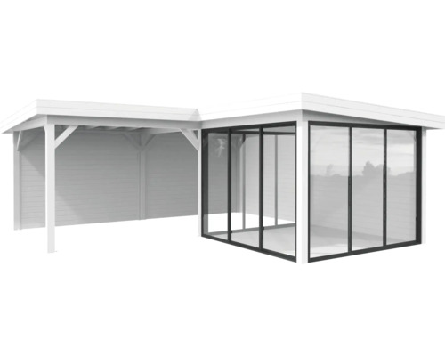 Pavillon Palmako Lenna Slide Plus 24,9 m² Set 712 588 x 588 cm weiß