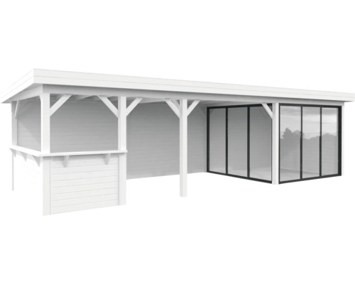 Pavillon Palmako Lenna Slide Plus 24,9 m² Set 715 876 x 300 cm weiß