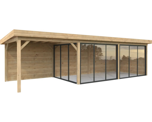 Pavillon Palmako Lenna Slide Plus 24,9 m² Set 717 876 x 300 cm tauchimprägniert braun Pavillon Palmako Lenna Slide Plus 24,9 m² Set 717 876 x 300 cm tauchimprägniert braun