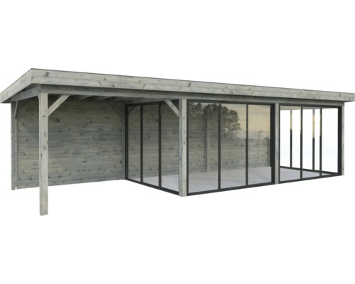 Pavillon Palmako Lenna Slide Plus 24,9 m² Set 718 876 x 300 cm tauchimprägniert grau Pavillon Palmako Lenna Slide Plus 24,9 m² Set 718 876 x 300 cm tauchimprägniert grau
