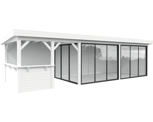 Pavillon Palmako Lenna Slide 24,9 m² Set 419 876 x 300 cm weiß