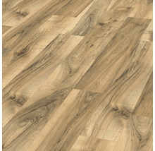 Nahaufnahme von Laminatboden in Holzoptik