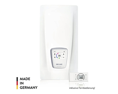 Komfort-Durchlauferhitzer Clage DSX Touch elektronisch 18 | 21 | 24 | 27 kW Elektronischer Durchlauferhitzer mit Fernbedienung