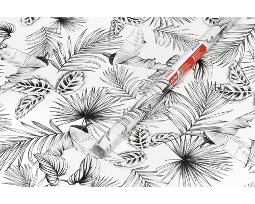 Selbstklebende Folie mit tropischem Pflanzenmuster