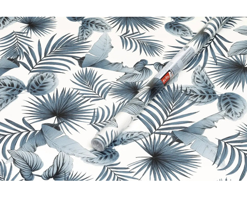 Dekorfolie mit Blattmuster und eine Folienrolle