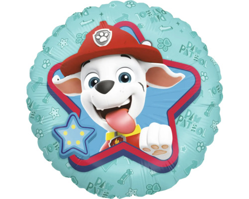 Runder Paw Patrol Folienballon mit Marshall Motiv