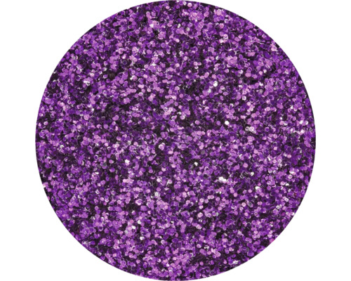 Nahaufnahme violetter Glitzerpartikel
