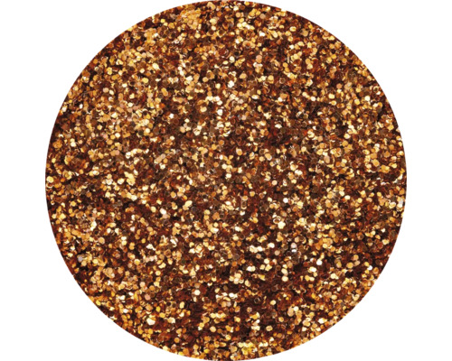 Nahaufnahme von goldenem Glitzerstaub