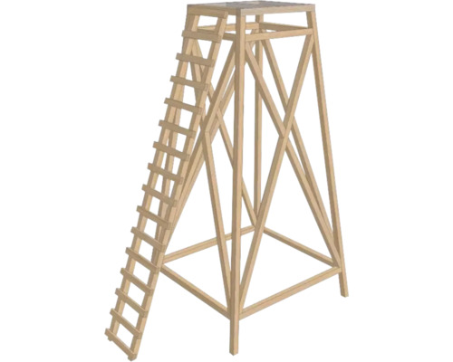 Untergestell Fichte 3 Meter Höhe für Jagdkanzel Hochsitz-Bausatz mit Pultdach Fichte mit/ohne Schalung 1500 x 2060 x 1220 mm Hochsitz aus Holz mit Leiter