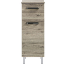 Hochschrank mit zwei Schubladen und Füßen