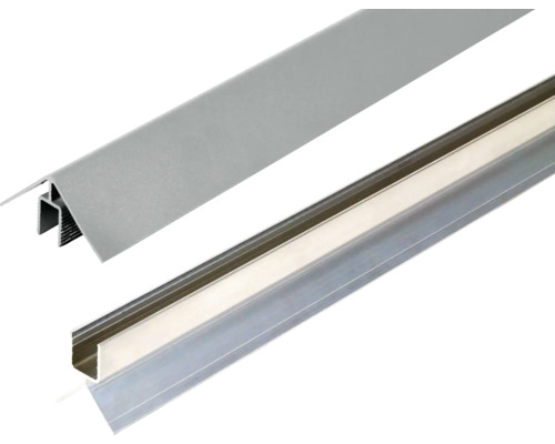 Konsta Eckwinkelset für Fassadenprofil Nativo 2-teilig grau 2200 x 50 x 50 mm