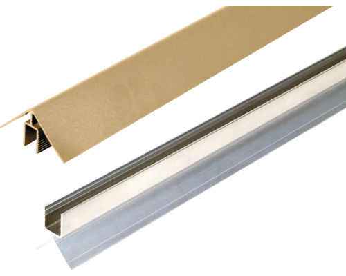 Konsta Eckwinkelset für Fassadenprofil Nativo 2-teilig hellbraun 2200 x 50 x 50 mm