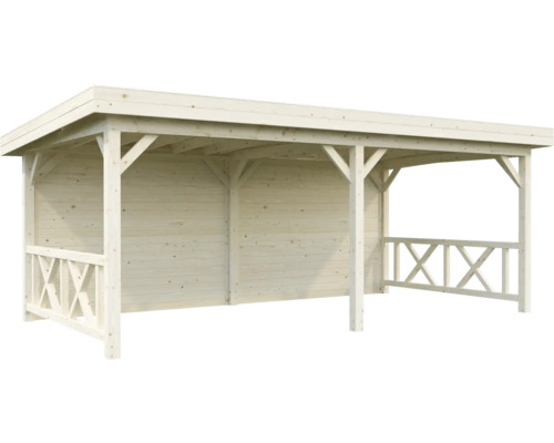 Holzcarport mit Flachdach