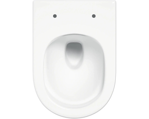 Wand-Tiefspülklosett aus Keramik, Aufsicht