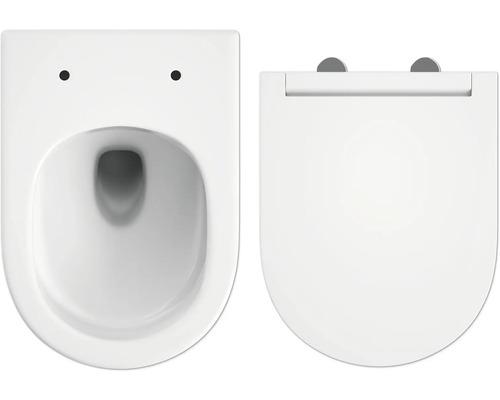 Wand-Tiefspül-WC mit WC-Sitz