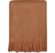 Braune Sofadecke mit Fransen
