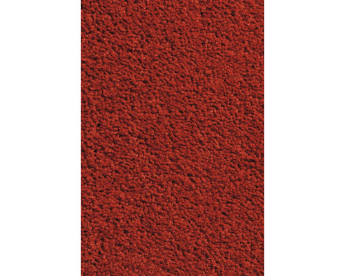 Detailaufnahme eines roten Teppichs mit Flor