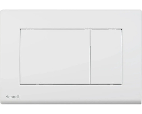 veporit Betätigungsplatte CLASSIC Platte weiß matt / Taster weiß matt mit Anti-Fingerprint und Antibakteriell Vaporit Betätigungsplatte für WC Spülkasten