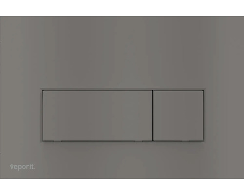 veporit Betätigungsplatte SQUARE Platte gun metal matt / Taster gun metal matt mit Anti-Fingerprint und Antibakteriell Veporit Betätigungsplatte für die Toilettenspülung