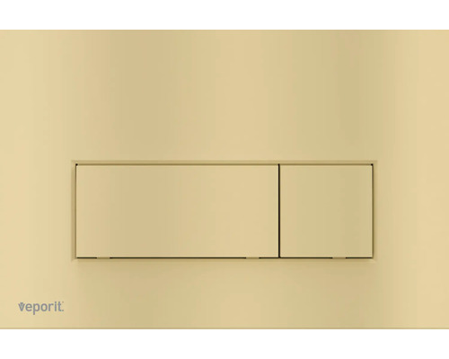 veporit Betätigungsplatte SQUARE Platte gold matt / Taster gold matt mit Anti-Fingerprint und Antibakteriell Veporit Betätigungsplatte für WC