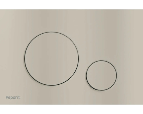 veporit Betätigungsplatte ROUND Platte nickel matt / Taster nickel matt mit Anti-Fingerprint und Antibakteriell Vaporit Betätigungsplatte mit zwei runden Tasten