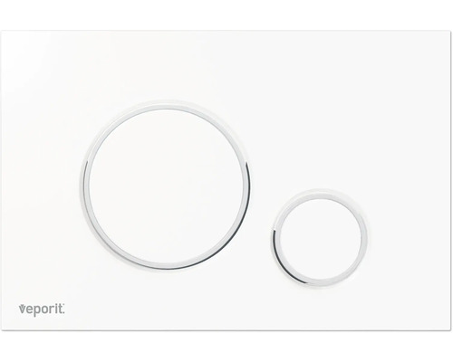 Toilettenspülplatte mit zwei runden Betätigungstasten