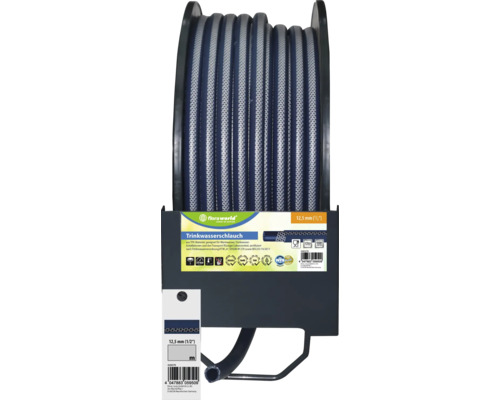 Trinkwasserschlauch auf Rollen mit 12,5 mm Durchmesser