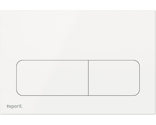 veporit Betätigungsplatte SOFT Platte weiß glänzend / Taster weiß glänzend Veporit Betätigungsplatte für Spülkasten