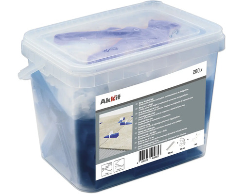 Akkit Starter Kit Nivellierset mit 100 Keile, 100 Laschen und Zange 1,5 mm Fugenabstand und Fliesenstärke 3-12 mm Akkit Starter Kit Nivellierset mit 100 Keile, 100 Laschen und Zange 1,5 mm Fugenabstand und Fliesenstärke 3-12 mm