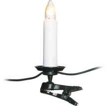 Elektrische Lichterkette mit Kerzen und Klemmen zur Weihnachtsdekoration
