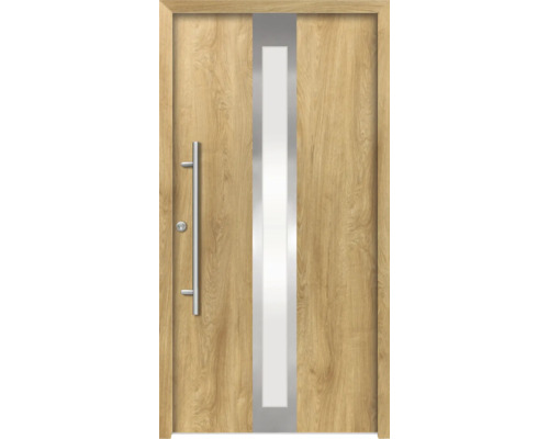 Splendoor Haustür ATHENE Aluminium 1000x2100 mm Eiche DIN Links (nach innen öffnend) inkl. Beschlagset und Profilzylinder mit 6 Schlüssel Splendoor Haustür ATHENE Aluminium 1000x2100 mm Eiche DIN Links (nach innen öffnend) inkl. Beschlagset und Profilzylinder mit 6 Schlüssel