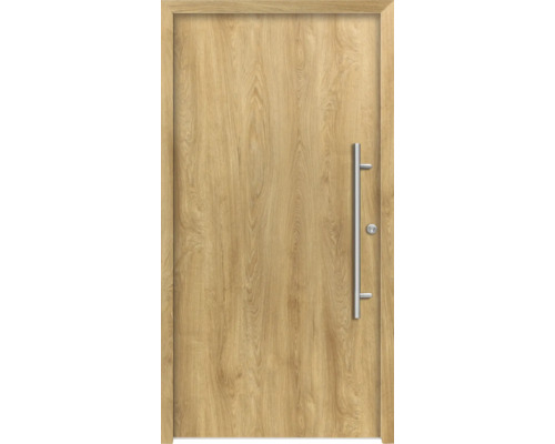 Splendoor Haustür APOLLON Aluminium 1100x2100 mm Eiche DIN Links (nach innen öffnend) inkl. Beschlagset und Profilzylinder mit 6 Schlüssel Splendoor Haustür APOLLON Aluminium 1100x2100 mm Eiche DIN Links (nach innen öffnend) inkl. Beschlagset und Profilzylinder mit 6 Schlüssel