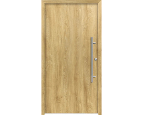 Splendoor Haustür APOLLON Aluminium 1000x2100 mm Eiche DIN Rechts (nach innen öffnend) inkl. Beschlagset und Profilzylinder mit 6 Schlüssel Splendoor Haustür APOLLON Aluminium 1000x2100 mm Eiche DIN Rechts (nach innen öffnend) inkl. Beschlagset und Profilzylinder mit 6 Schlüssel