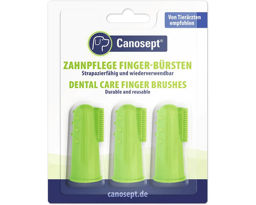 Zahnpflege Canosept® Fingerbürste für Hunde 3 Stück wiederverwendbare Hundezahnbürsten für eine gründliche Zahnpflege