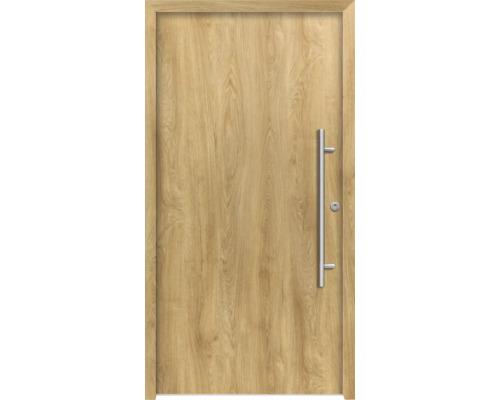 Splendoor Haustür APOLLON Aluminium 1000x2100 mm Eiche DIN Links (nach innen öffnend) RC 2 inkl. Beschlagset und Profilzylinder mit 3 Schlüssel Splendoor Haustür APOLLON Aluminium 1000x2100 mm Eiche DIN Links (nach innen öffnend) RC 2 inkl. Beschlagset und Profilzylinder mit 3 Schlüssel
