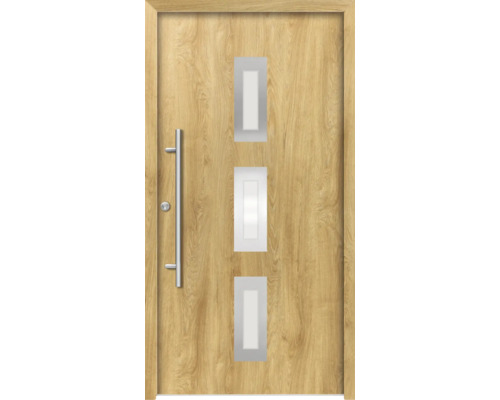 Splendoor Haustür ARTEMIS Aluminium 1000x2100 mm Eiche DIN Rechts (nach innen öffnend) inkl. Beschlagset und Profilzylinder mit 6 Schlüssel Splendoor Haustür ARTEMIS Aluminium 1000x2100 mm Eiche DIN Rechts (nach innen öffnend) inkl. Beschlagset und Profilzylinder mit 6 Schlüssel