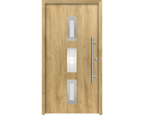 Splendoor Haustür ARTEMIS Aluminium 1100x2100 mm Eiche DIN Links (nach innen öffnend) inkl. Beschlagset und Profilzylinder mit 6 Schlüssel Splendoor Haustür ARTEMIS Aluminium 1100x2100 mm Eiche DIN Links (nach innen öffnend) inkl. Beschlagset und Profilzylinder mit 6 Schlüssel
