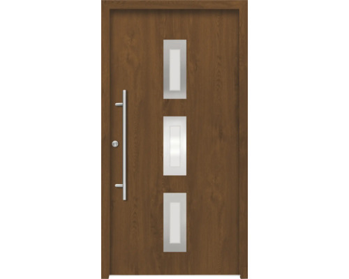 Splendoor Haustür ARTEMIS Aluminium 1100x2100 mm Golden Oak DIN Links (nach innen öffnend) inkl. Beschlagset und Profilzylinder mit 6 Schlüssel Splendoor Haustür ARTEMIS Aluminium 1100x2100 mm Golden Oak DIN Links (nach innen öffnend) inkl. Beschlagset und Profilzylinder mit 6 Schlüssel
