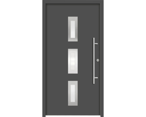 Splendoor Haustür ARTEMIS Aluminium 1000x2100 mm Anthrazitgrau DIN Rechts (nach innen öffnend) RC 2 inkl. Beschlagset und Profilzylinder mit 3 Schlüssel Splendoor Haustür ARTEMIS Aluminium 1000x2100 mm Anthrazitgrau DIN Rechts (nach innen öffnend) RC 2 inkl. Beschlagset und Profilzylinder mit 3 Schlüssel